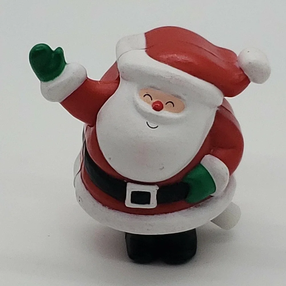 Vintage 1988 Hallmark wind-up waving Santa Christmas holiday brooch pin - works!